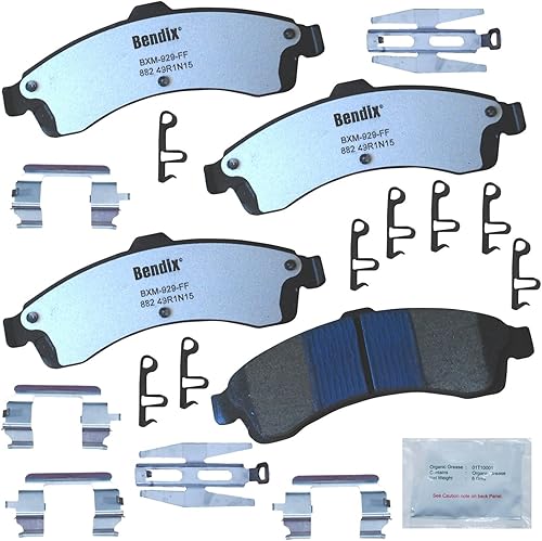 Miniatura 193 de Bendix Fleet Metlok MKD1770FM Pastillas de freno delanteras semimetálicas para Ford Expedition 2017-2010, F-150 2017-2010, Lobo 2020-2009, Lincoln