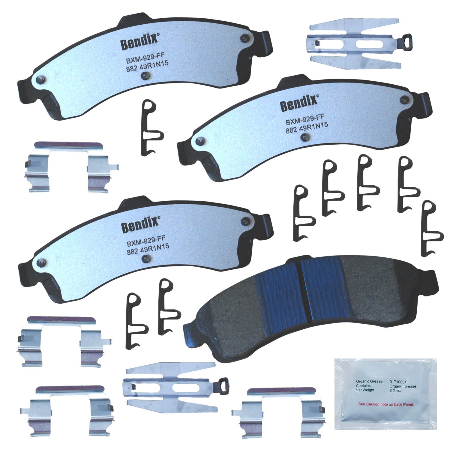 Bendix Fleet Metlok MKD882FM Semi-Metallic Front Brake Pads for Select Models Buick Rainier,Chevrolet SSR,Trailblazer,Trailblazer EXT,GMC Envoy,Envoy XL,XUV,Isuzu Ascender,Oldsmobile Bravada,Saab 9-7x