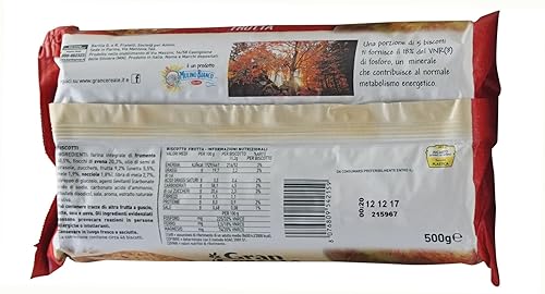 Miniatura 3 de Mulino Bianco "Gran Cereale Frutta" ("Galletas de cereales de frutas"), galletas altas en fibras, paquetes de 17.63 onzas (17.64 oz) (paquete de 2)