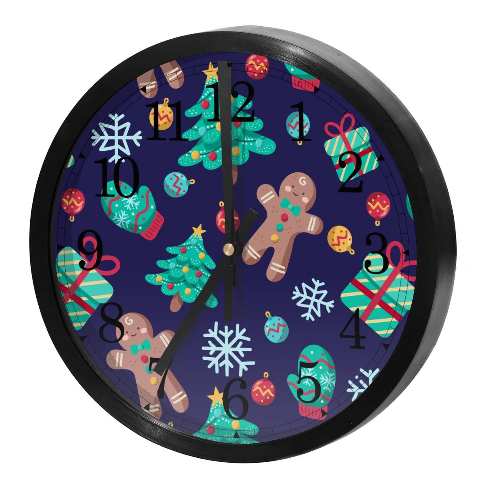 Horloge murale à quartz sans tic-tac fonctionnement à piles pour maison école et cuisine