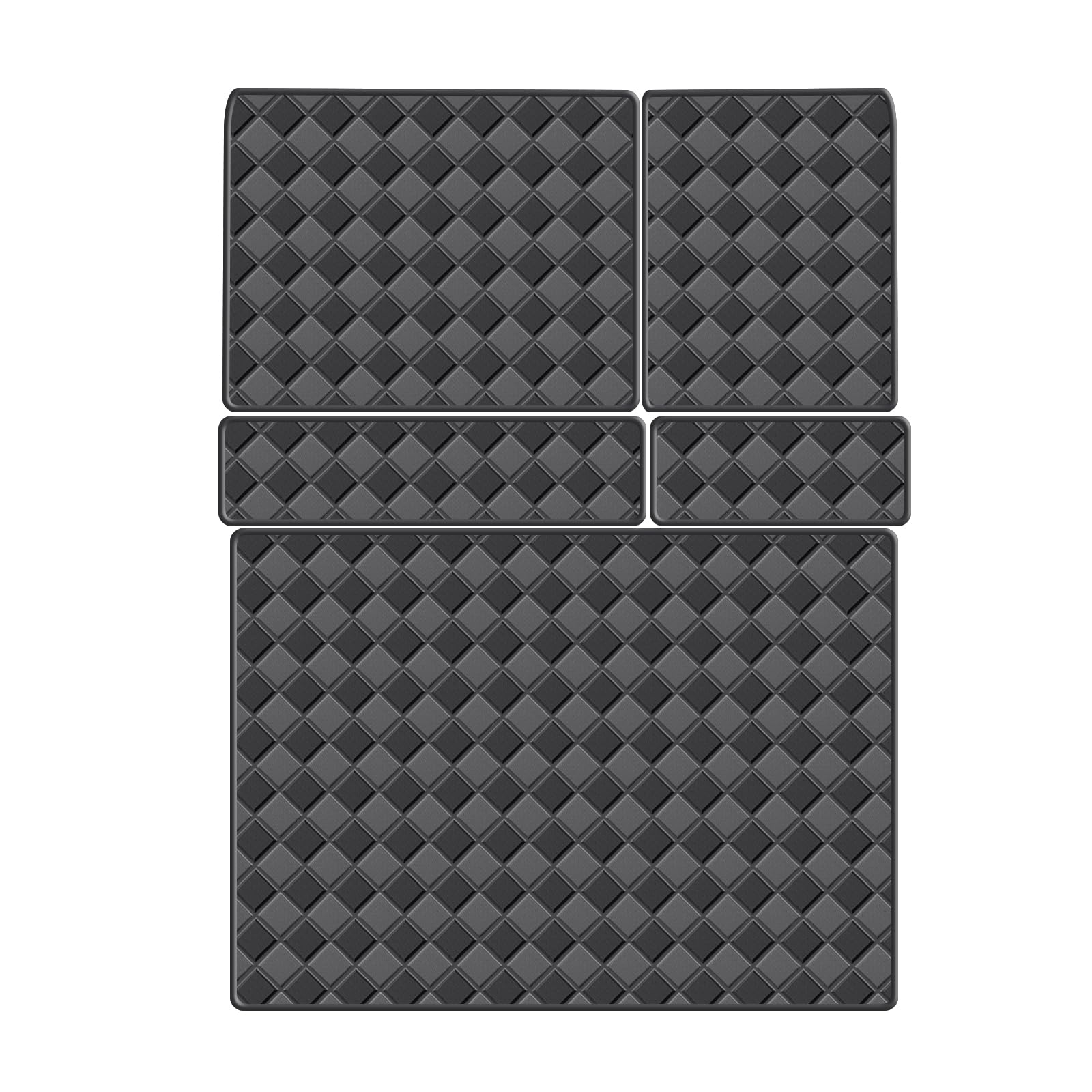 WDYOYS Cargo Mat & Backrest Mats for 2003-2017 Ford Expedition EL/Lincoln Navigator L Accessories, All Weather Waterproof Rear Cargo Liner Rear Trunk