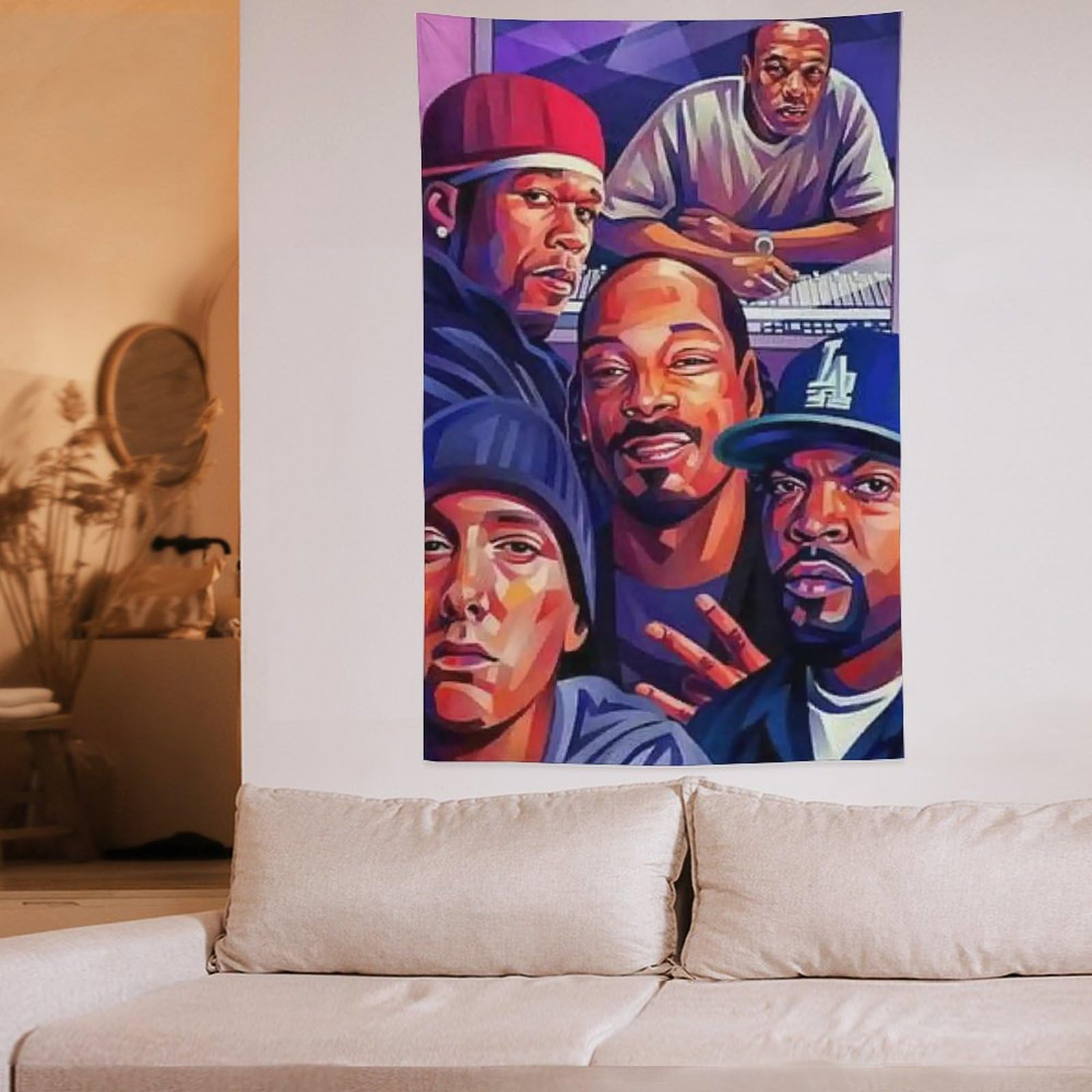 Poster con stampa artistica da parete, motivo: cantante rap, hip hop, tutte le stelle, 152,4 x 228,6 cm