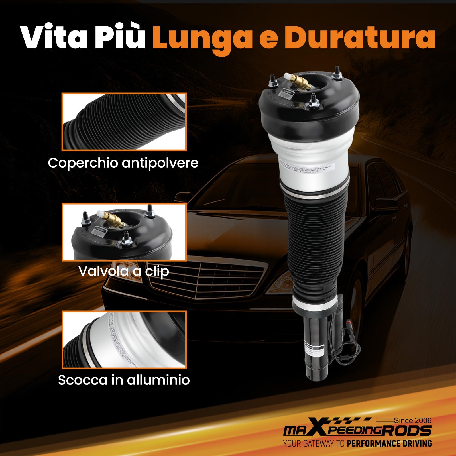 maXpeedingrods Sospensione pneumatica Ammortizzatore per Mercedes S W220 S320 S400 2203205113