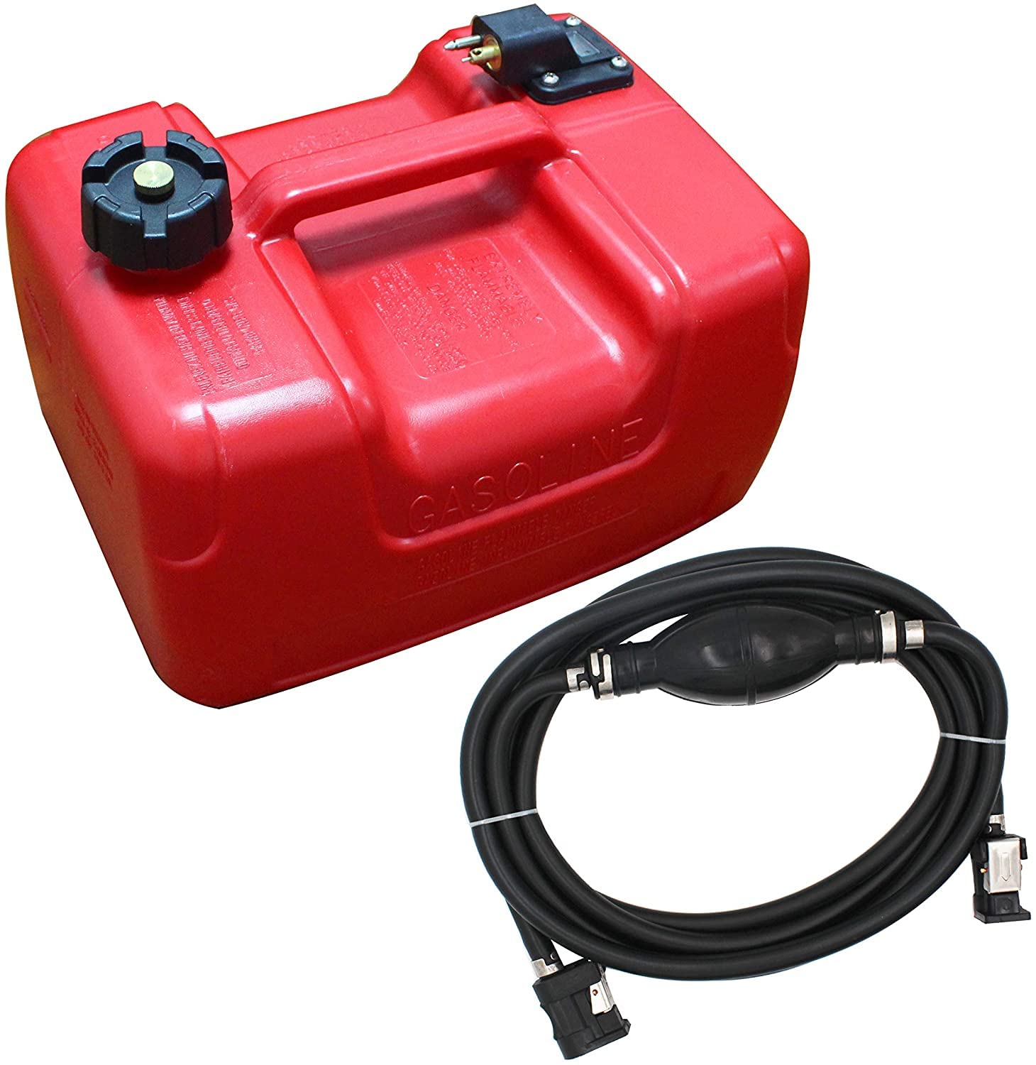 Portable Boat Fuel Tank 12L 3 Gallon Marine Outboard Motor Fuel Tank w/Connector