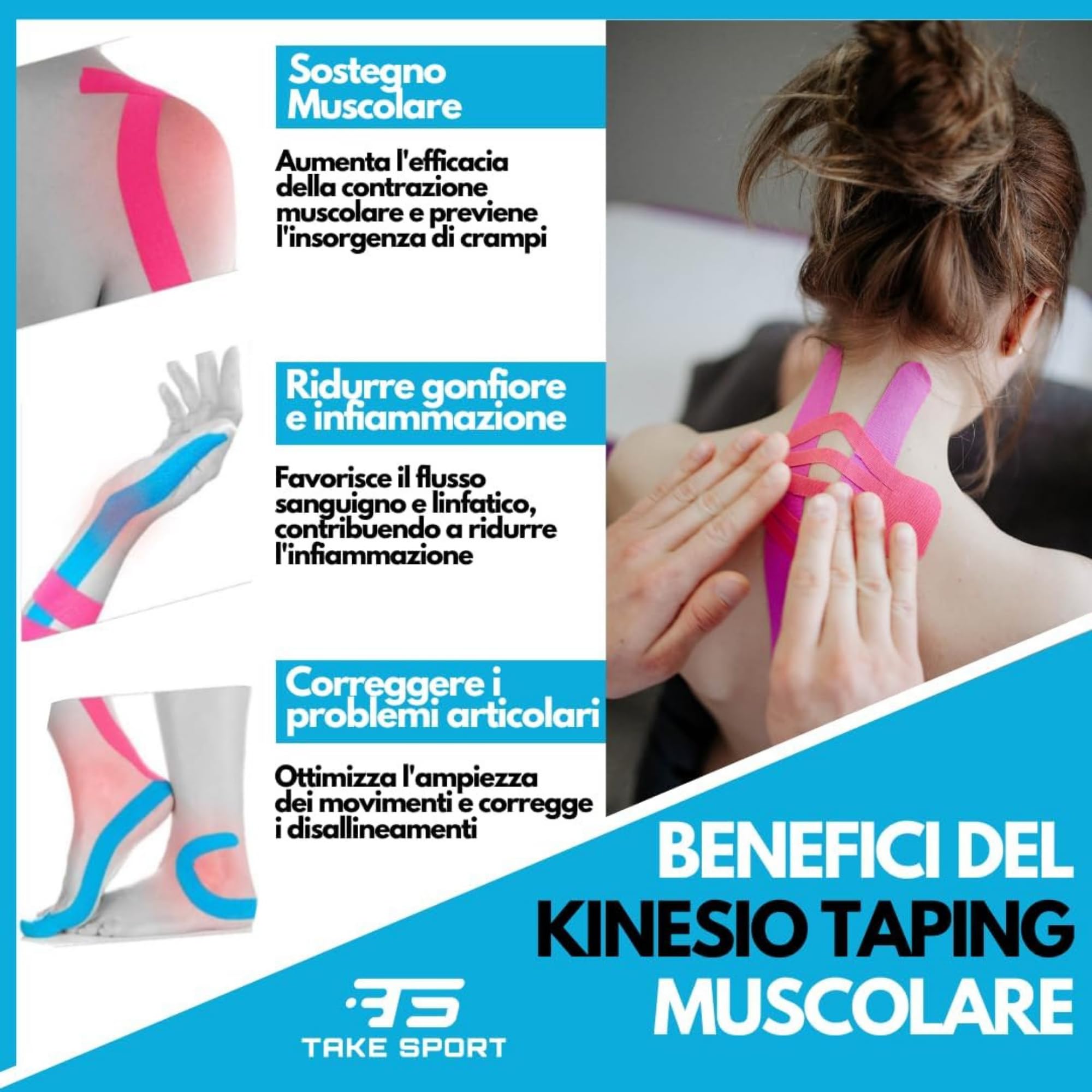 TAKE SPORT taśma kinezjologiczna, taśma kinezjologiczna, taśma kinesiologiczna, taśma kinezjologiczna, taśma kinezjologiczna, taśma kinezjologiczna, kinezjologia, kinesiologia (mieszanka kolorów)