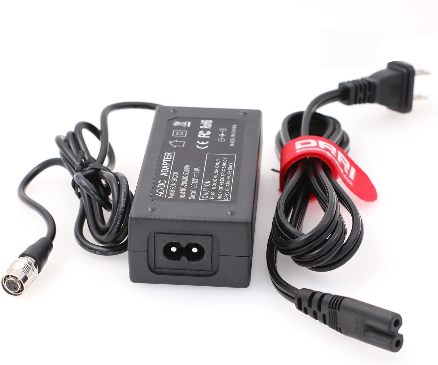 DRRI 12V 3A Power Supply with Hirose 4-pin Female Connector for DP7-PRO AC7 Monitors