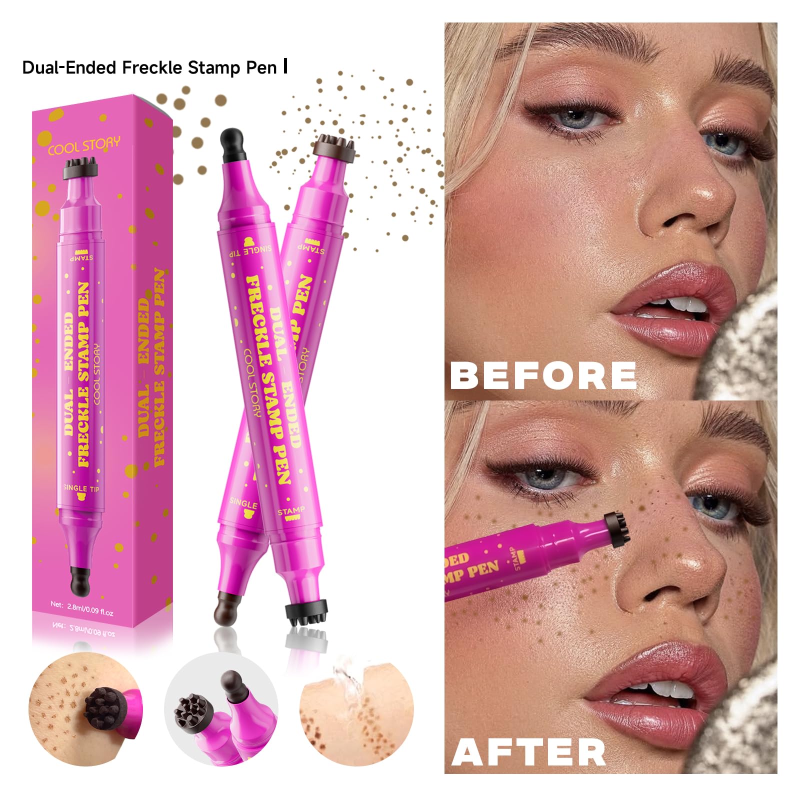 Beauty Glazed Freckle Stamp Pen - Realistic Faux Freckles -4
