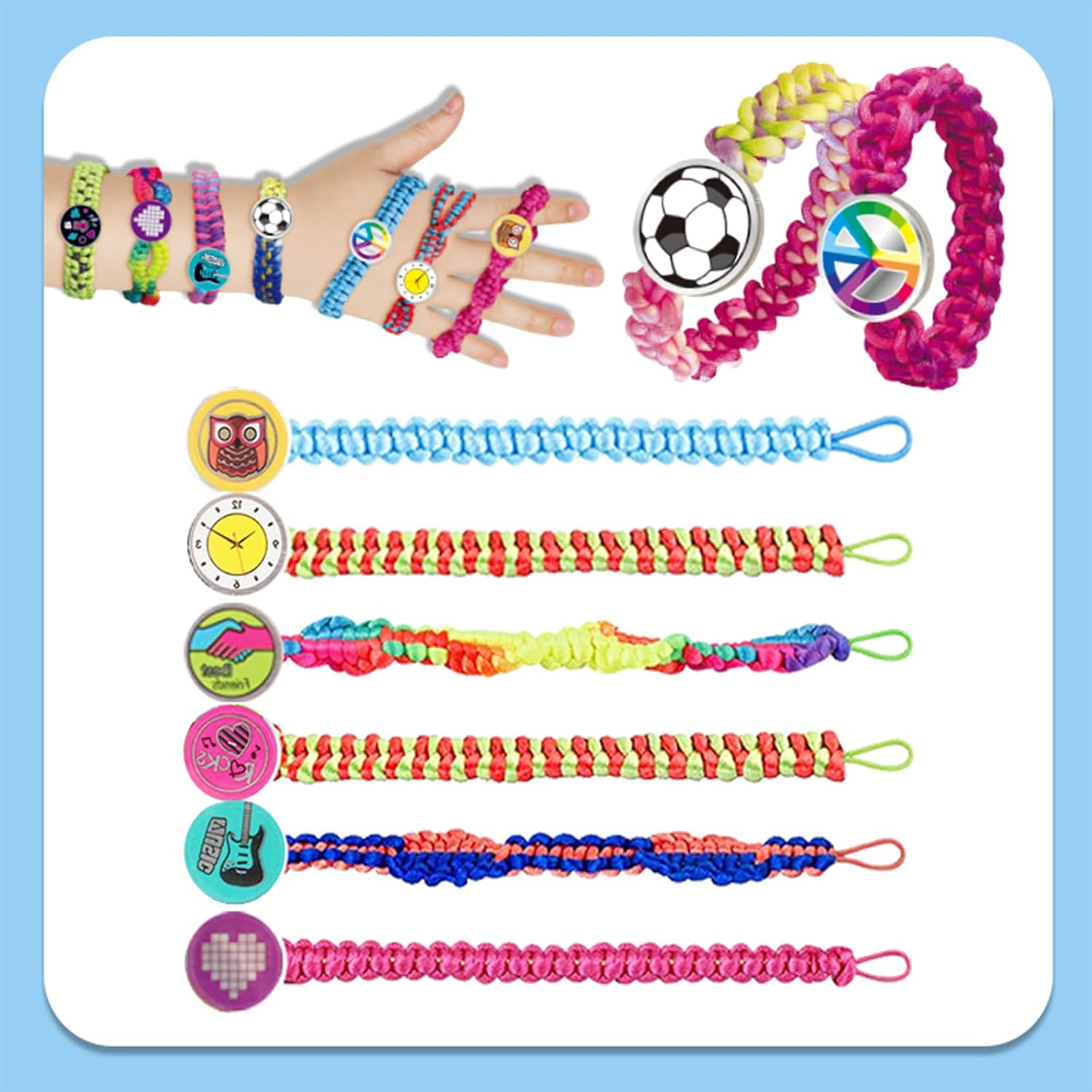 CYZA I Friendship Bracelet Making Kit for Girls, DIY Craft Kits Toys for 8-10 Years Old Jewelry Maker Kids. Favored Birthday Christmas Gifts for Ages 6-12yr. Party Supply and Travel Activities