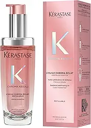 Kérastase Óleo Chroma Absolu Huile de Parfum Refilável, para cabelos coloridos, com proteção UV e protetor térmico até 230ºC, brilho, hidratação, proteção de cor, 75ml