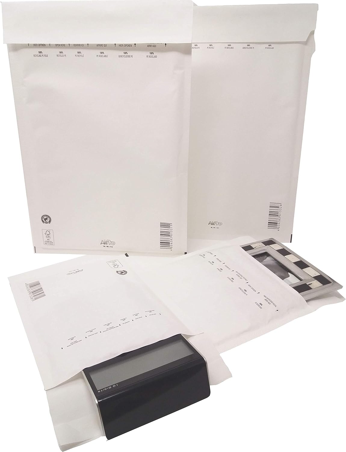 100 x 165 Blue Label White Bubble Mailing Bags, P&S 200 pack