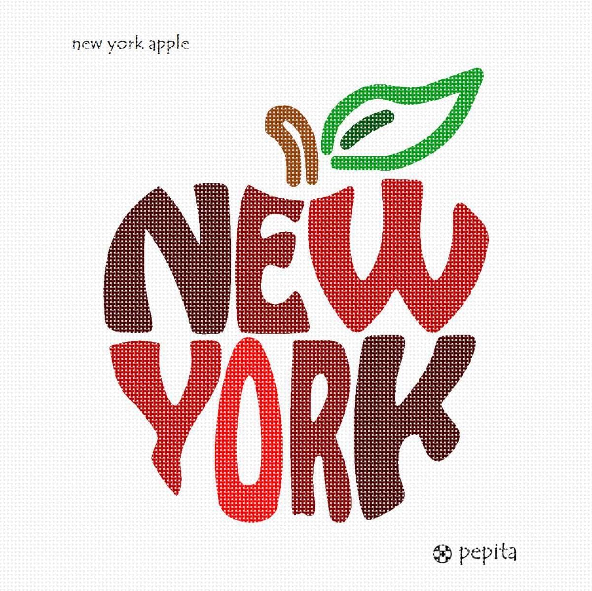 Pepita Needlepoint Canvas: New York Apple, 8" x 10"
