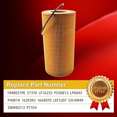 Miniatura 3 de 1922496PE 1948921 Filtro de aceite reemplazar P550952 1872106 1643072 CS41008 A9061810086 57370 LF16233 P550812 LP6043 P40011 9 162 9393 1643070