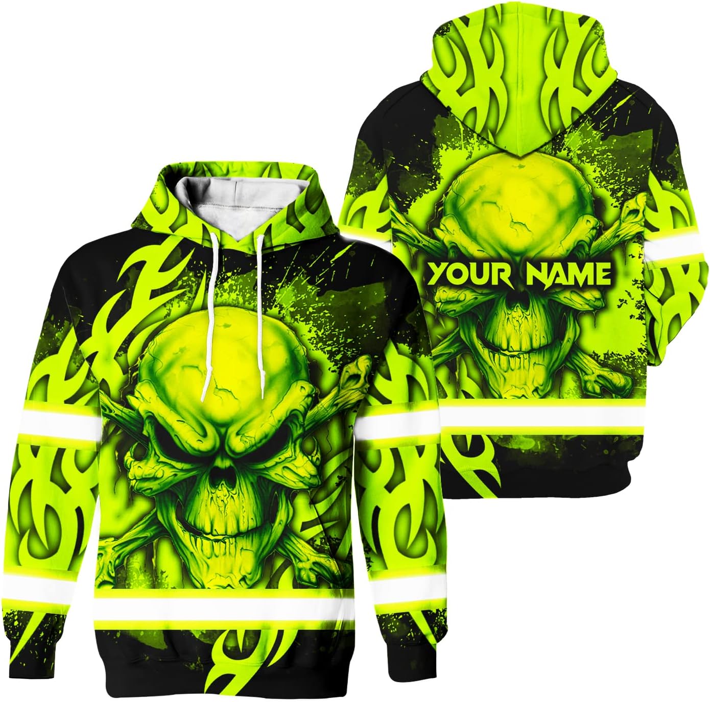 Eagle US Flag High Visibility Shirt for Men Hi Vis Shirt Custom Name Class 3 Reflective Safety Shirts Workwear