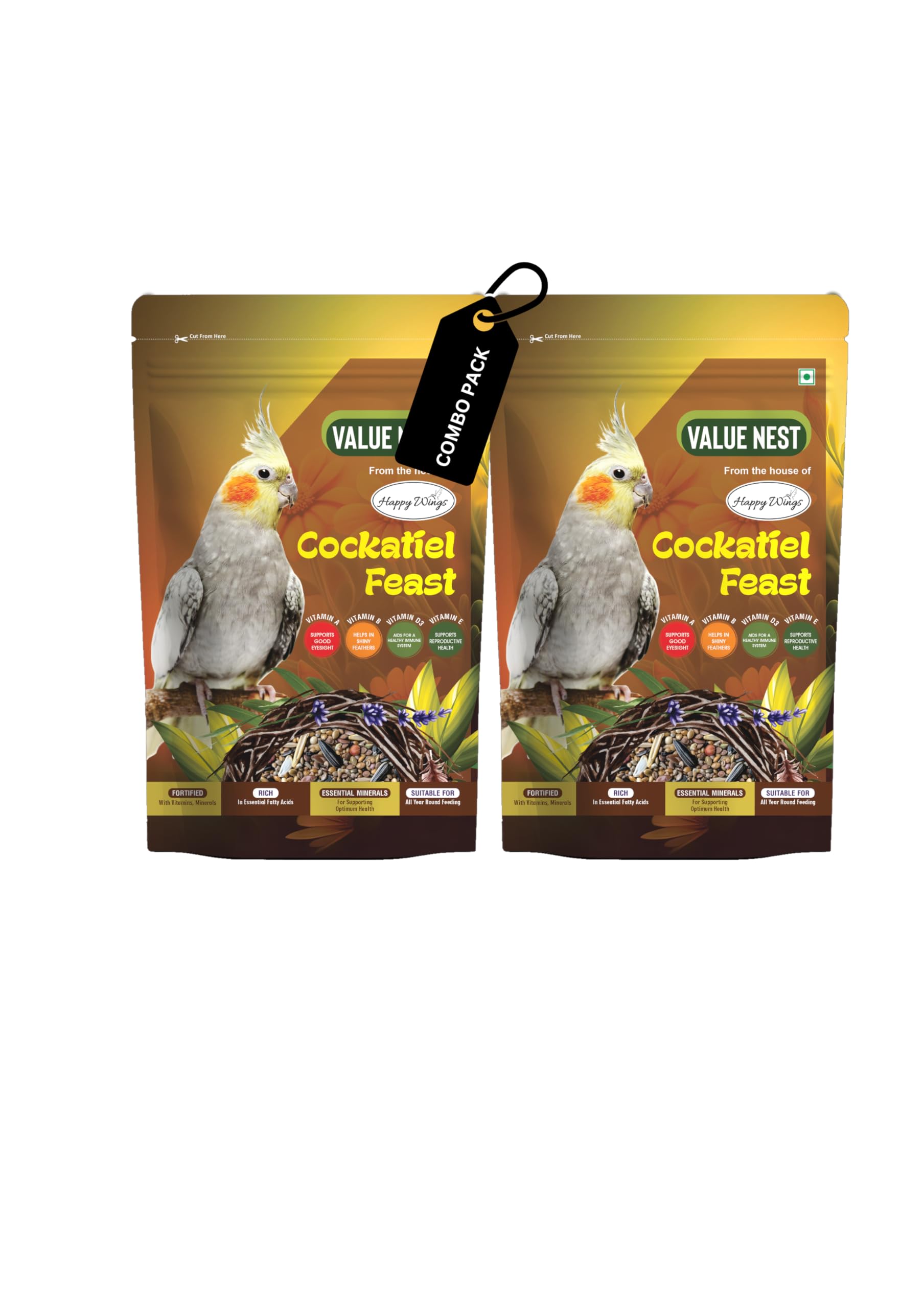 Value Nest Cockatiel Feast Combo Pack of 2 (B0D8TGB3V1) Amazon Price History, Amazon Price Tracker