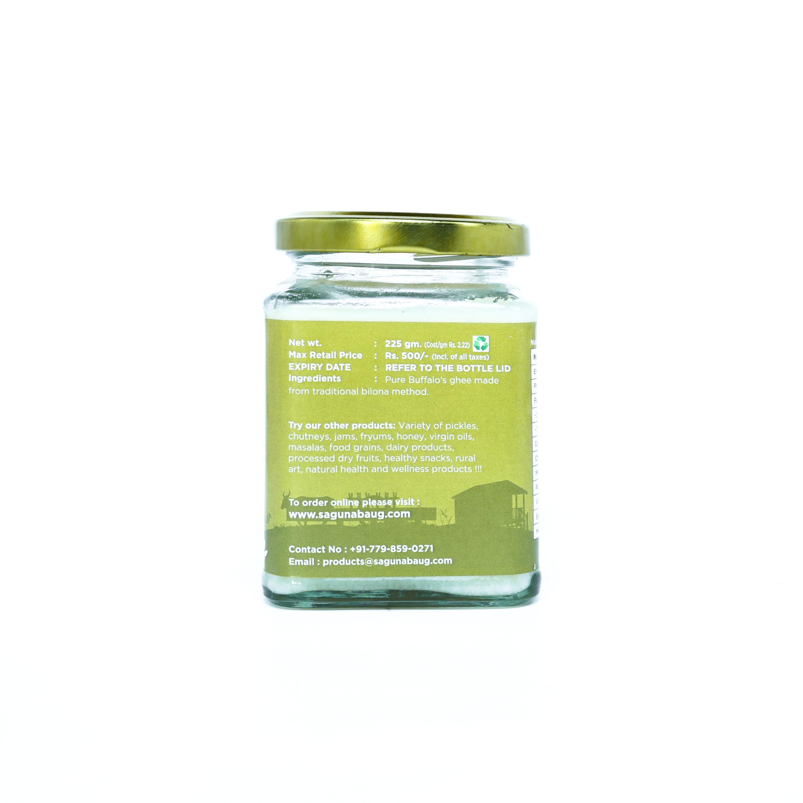Saguna Baug Farm Fresh Pure Buffalo Ghee - 250gm by Vedic Bilona Method, Non GMO 2