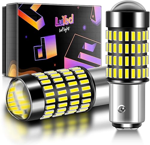 LUYED 2 X 1700, luces extremadamente brillantes 1157 4014 102-EX, conjunto de chips, foco 7528 led 1157 2057 2357, de xenón, blanco (la luz led mas disponible en Yaxa Peru