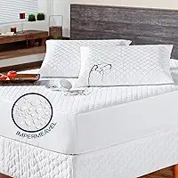 Kit Capa Impermeável Protetora para Colchão + Protetore de Travesseiro Impermeável - 4 Camadas de Proteção - Respirável e Não faz barulho (Branco, Casal)