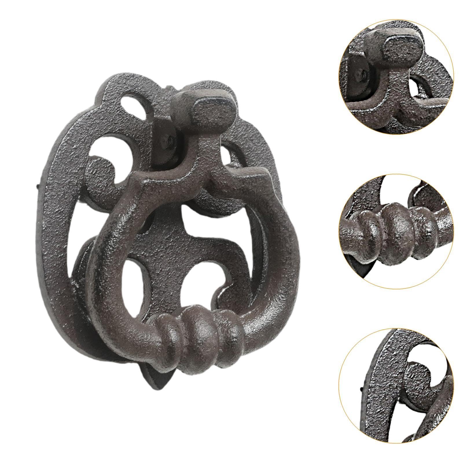 predolo Heurtoir de porte - Accessoire cadeau - Installation facile - Quincaillerie robuste en fer noir pour armoire