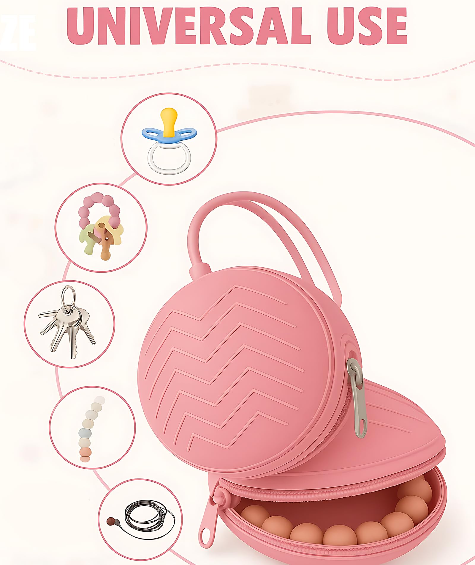 2 Pcs Nipple Shield, Pacifier, Dummy Case, Dummy Holder Case Portable Children's Silicone Change Storage Bag - Image 4 thumbnail