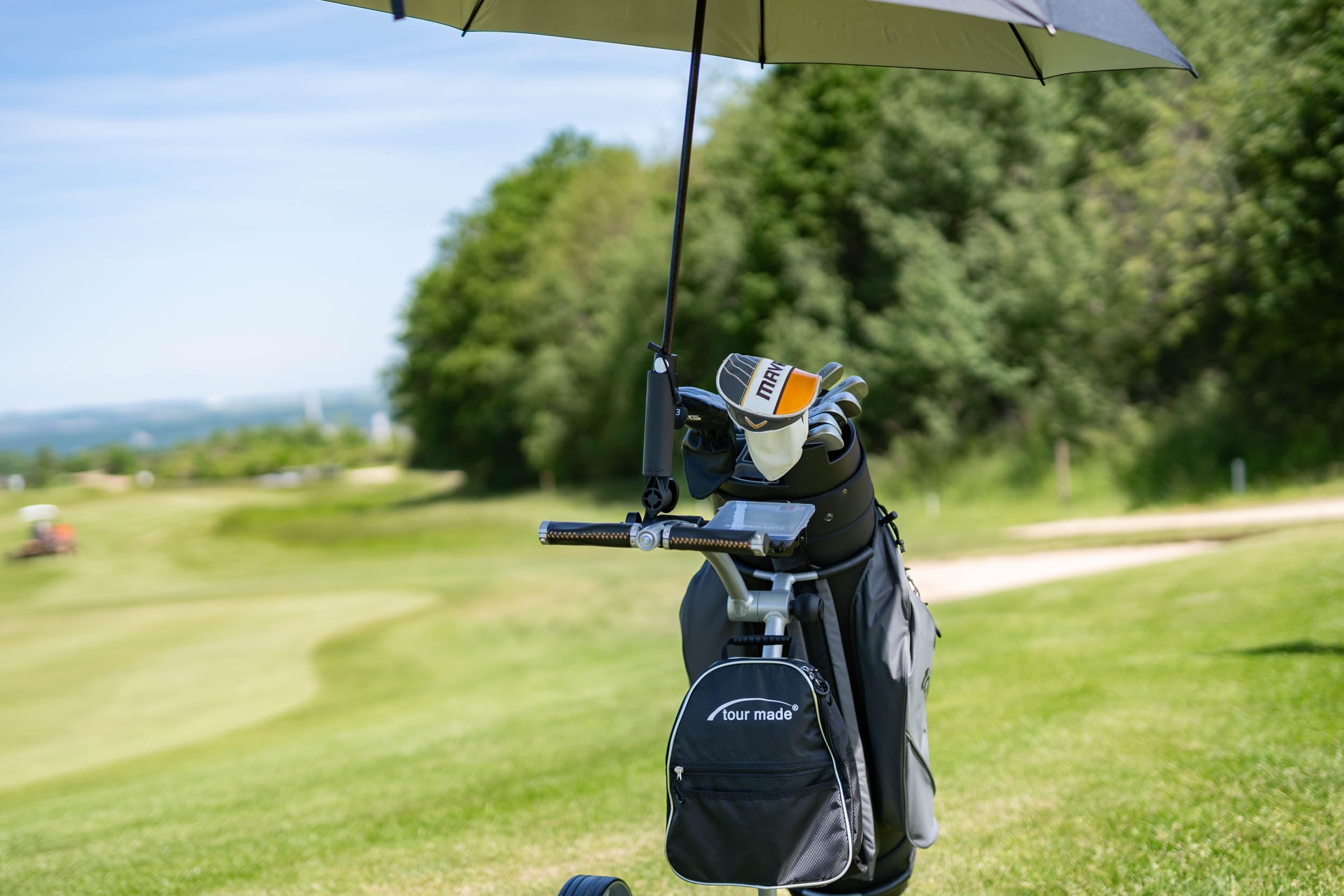 tour made Caddy Cooler I Kühl- und Accessoiretasche für Elektro- & Push Golftrolleys I Auch für Haicaddy-Trolleys und andere Marken mit ähnlichem Rahmen