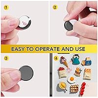 Vista 4 de DIYMAG Imanes Fuertes 140 Piezas 0.6x0.12 Pulgadas Imán de Nevera Refrigerador para Manualidades con Respaldo Adhesivo Magnético Pequeño Botón Negro