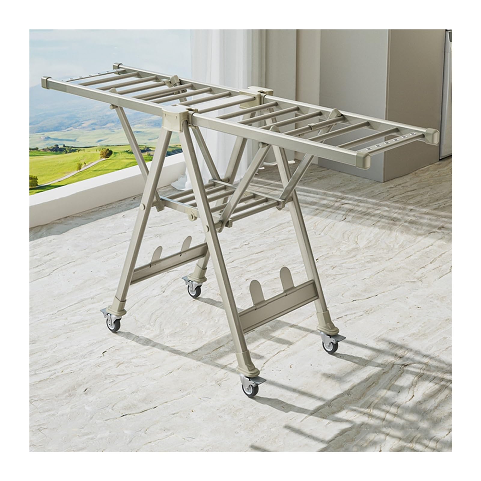Séchoir à linge pliable de jardin et balcon pour sécher les couvertures