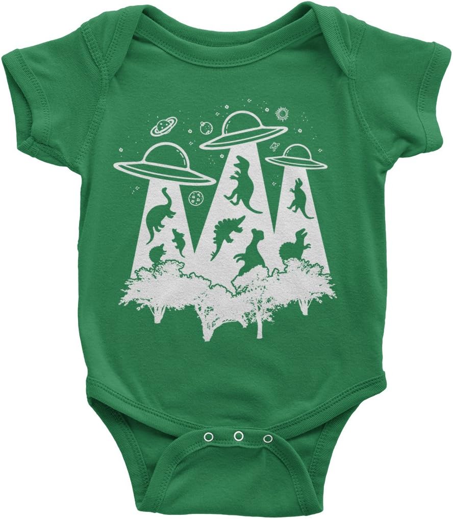 Threadrock Baby Dinosaur Alien Abduction Infant Bodysuit