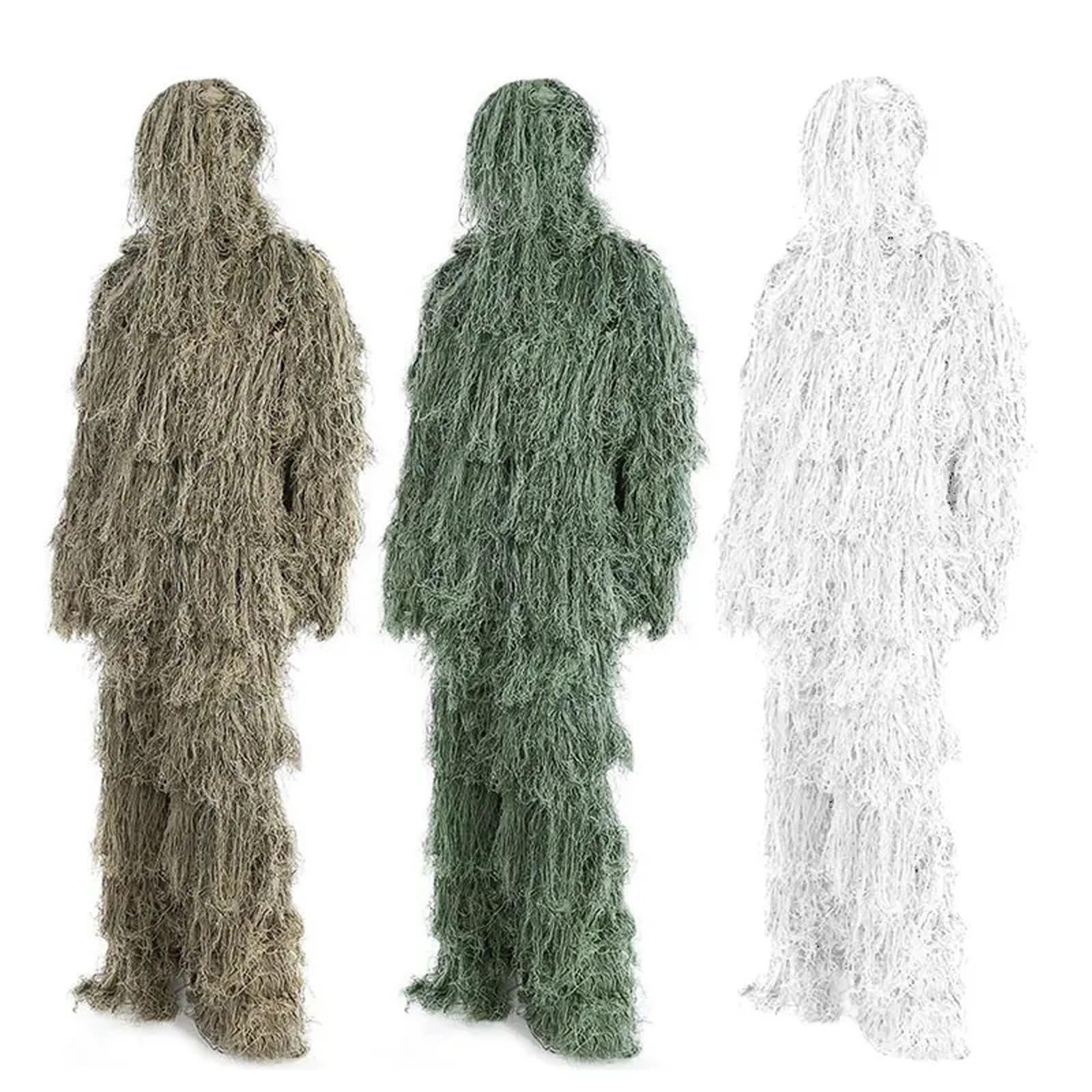 Maizoon 5 in 1 Ghillie Suit 3 Stili di Vestiti mimetici Ideali per la Caccia Militare, Il cecchino, Il Softair e Il Paintball