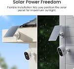 aosu Security Cameras Outdoor Wireless Home System, Solar Powered, Cross-Camera Tracking, True 2K HD Color Night Vision, Spotlight, Motion Alert, No Subscription Required, Easy Setup, 4-Cam-Kit