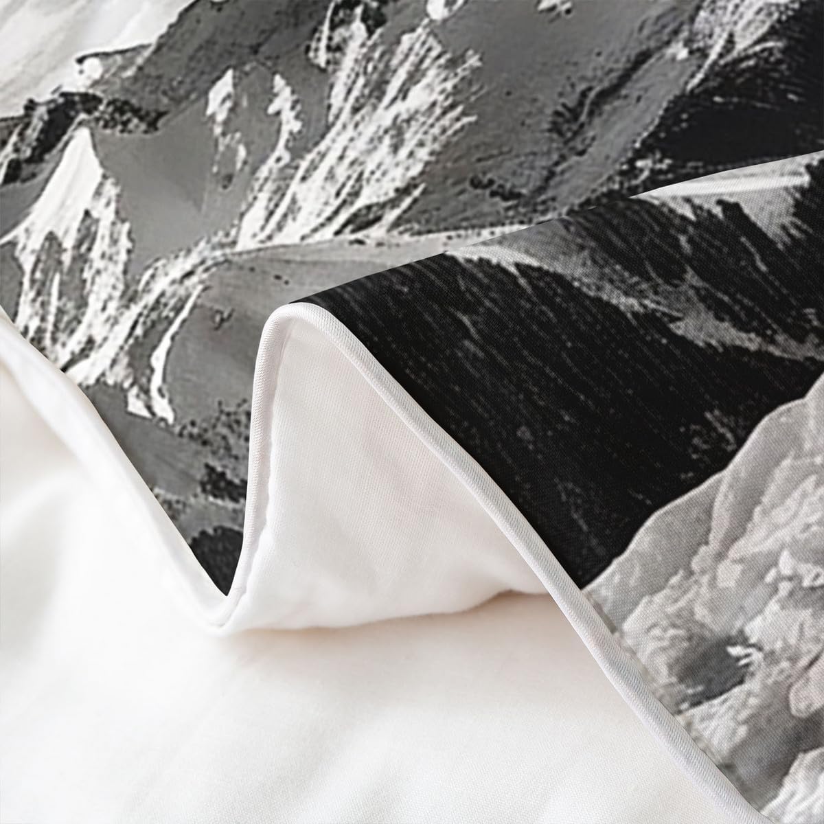Ski Sledge Kids Duvet Cover 100% Cotton Queen Size,Winter Extreme Sport Games Skiing Bedding Set,Mountain Snow Nature Girls Boys Room Decor,Grey Quilt Cover,2 Pillowcases(No Comforter)