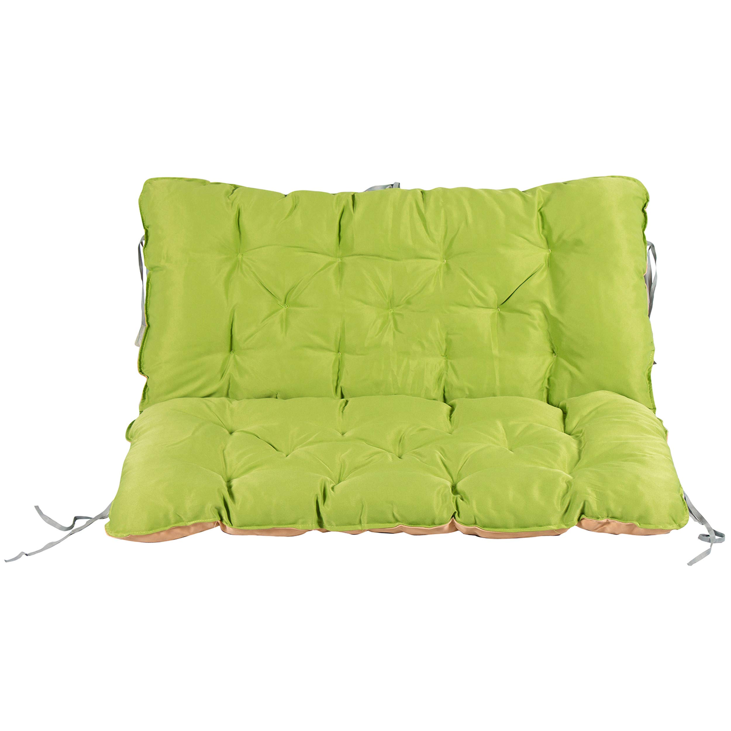 Ambientehome Scaffale con sedie Imbottite e Cuscini con Pendenti Scaffale per tappezzeria Scaffale per Banca Wendeauflage, Verde/Beige, ca. Dimensioni: 100 x 98 x 10 cm