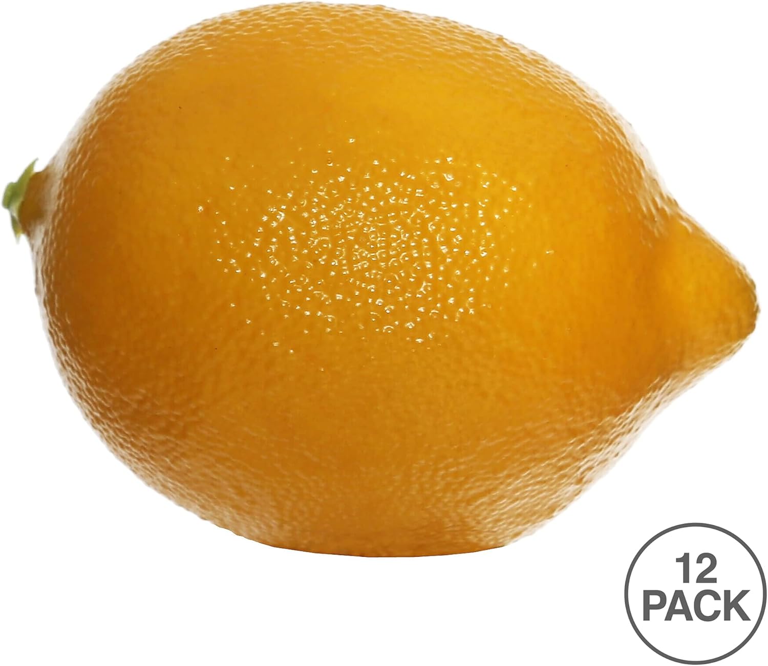 Vickerman 75MM Everyday Artificial Yellow Lemon - Faux Fruit - 12 Pack - Realistic Accent for Home Or Office Decor - Maintance Free