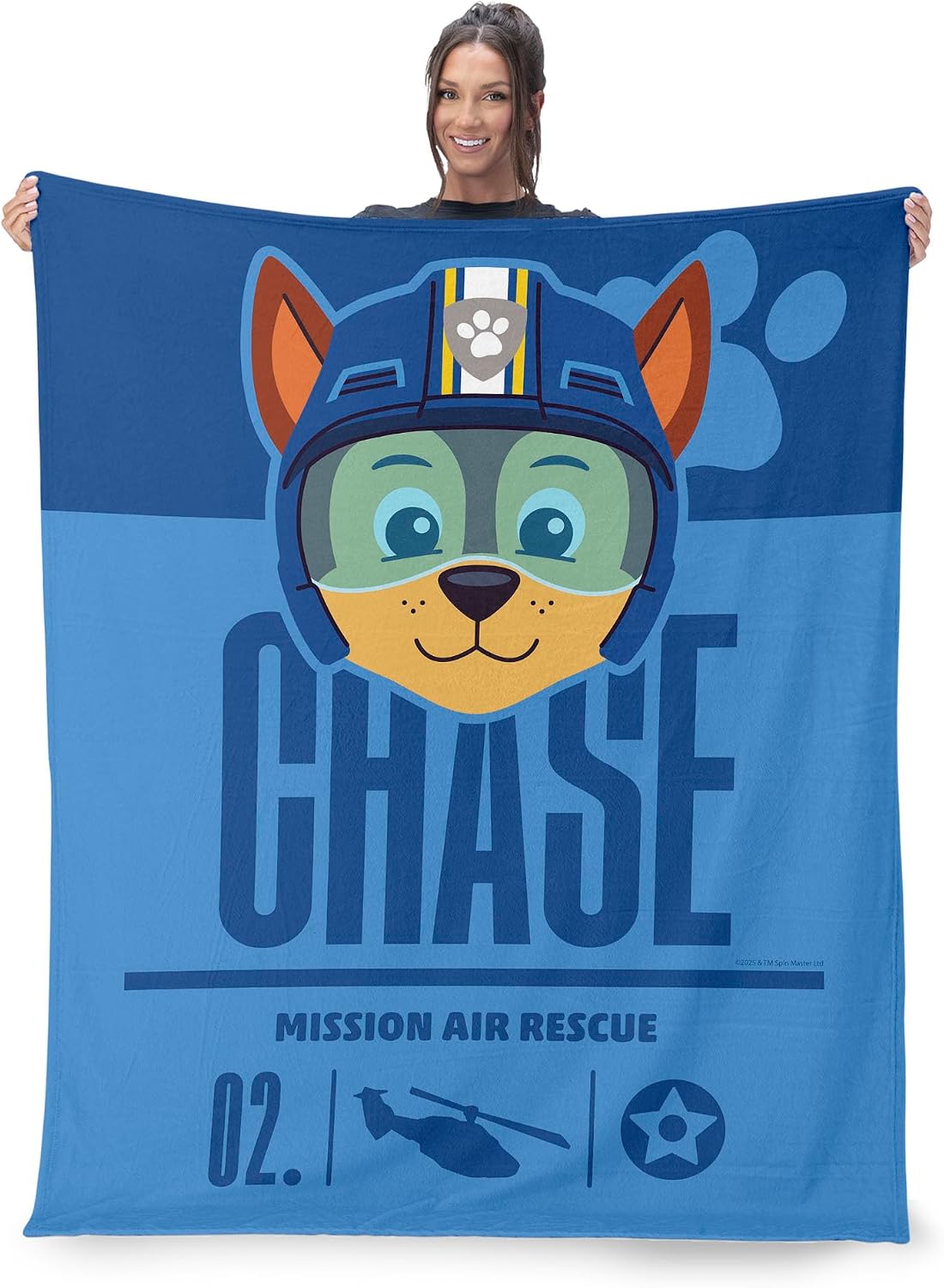 Nickelodeon Paw Patrol Officially Licensed Chase Mission Ultra-Soft Silk Touch Throw Blanket, Lightweight, 60 x 80 in