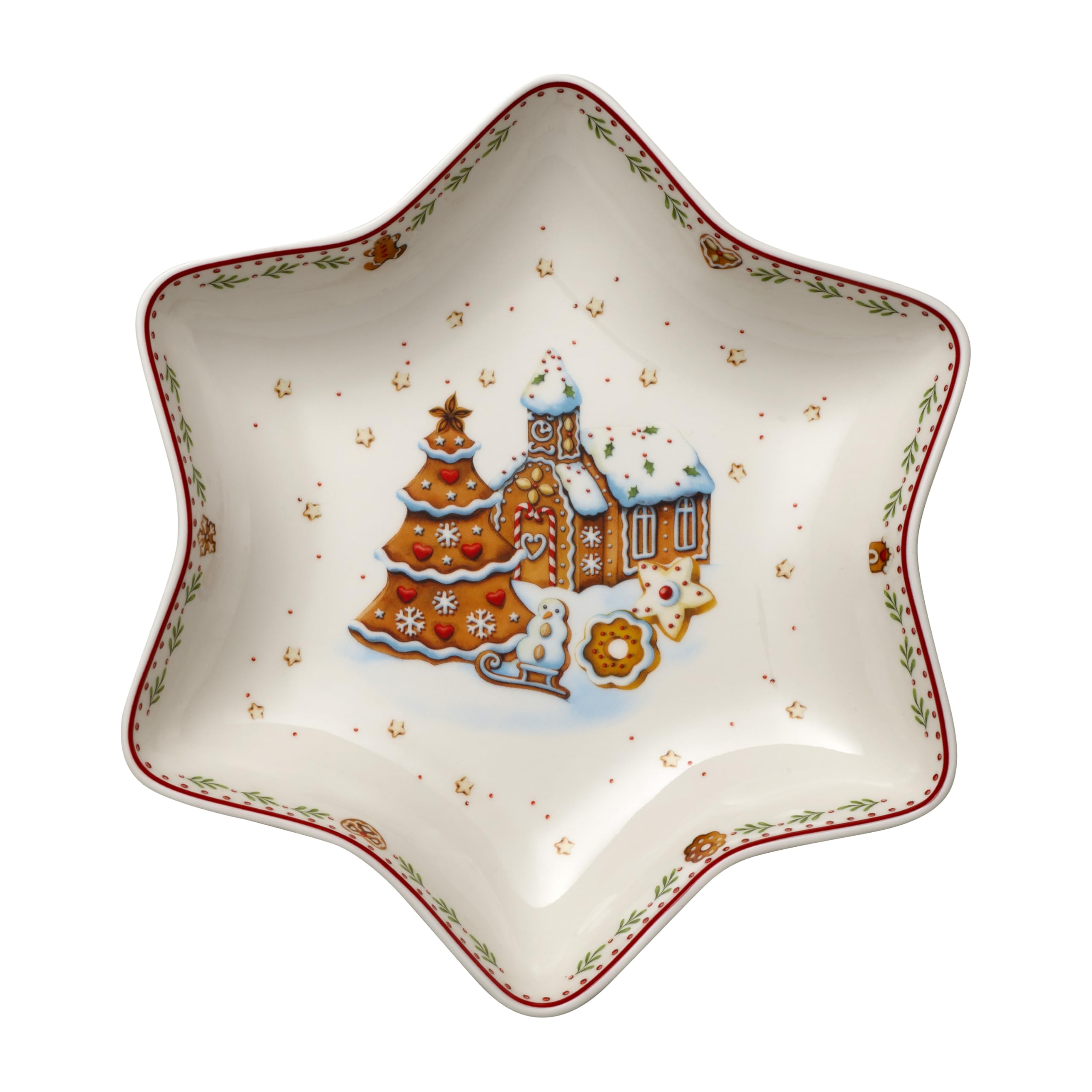 Villeroy & Boch – Winter Bakery Delight Serving Bowl Red, Microwave Safe, Christmas, Decoration, Table, Bowl, Dining Room Decor, Premium Porcelain
