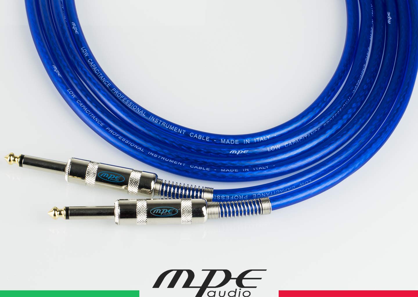 MPE - Cavo jack chitarra basso tastiera schermato professionale Made in Italy 6,3mm MOD PL600T (15 MT)