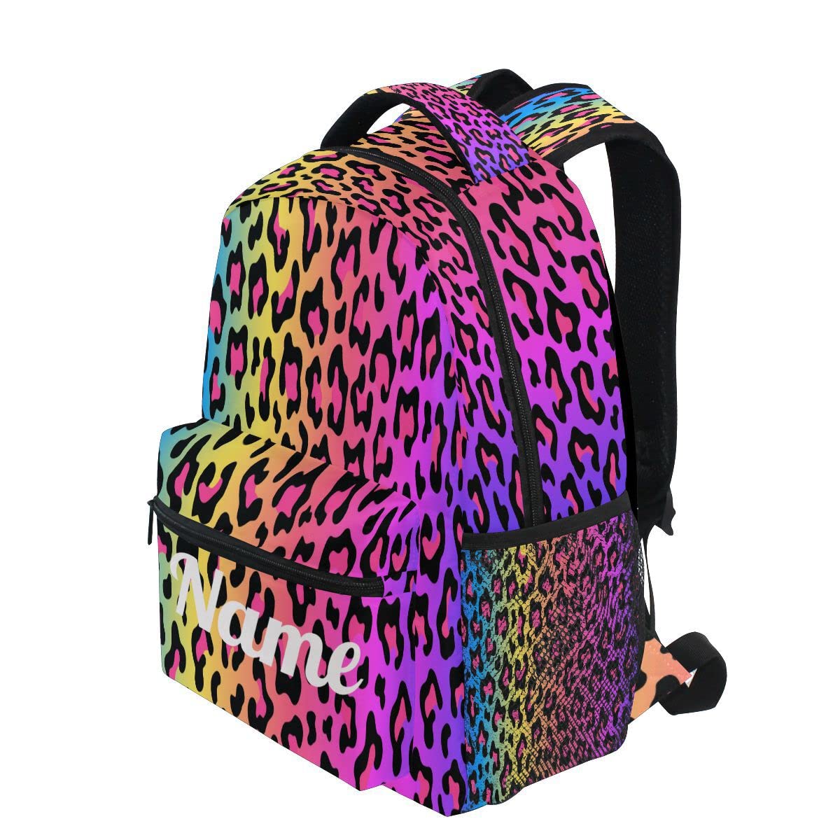Custom1 - Mochila para niños con texto en inglés "Añade tu nombre", mochila para estudiantes primarias, bolsa para libros para niños y niñas, Personalizado11, talla única