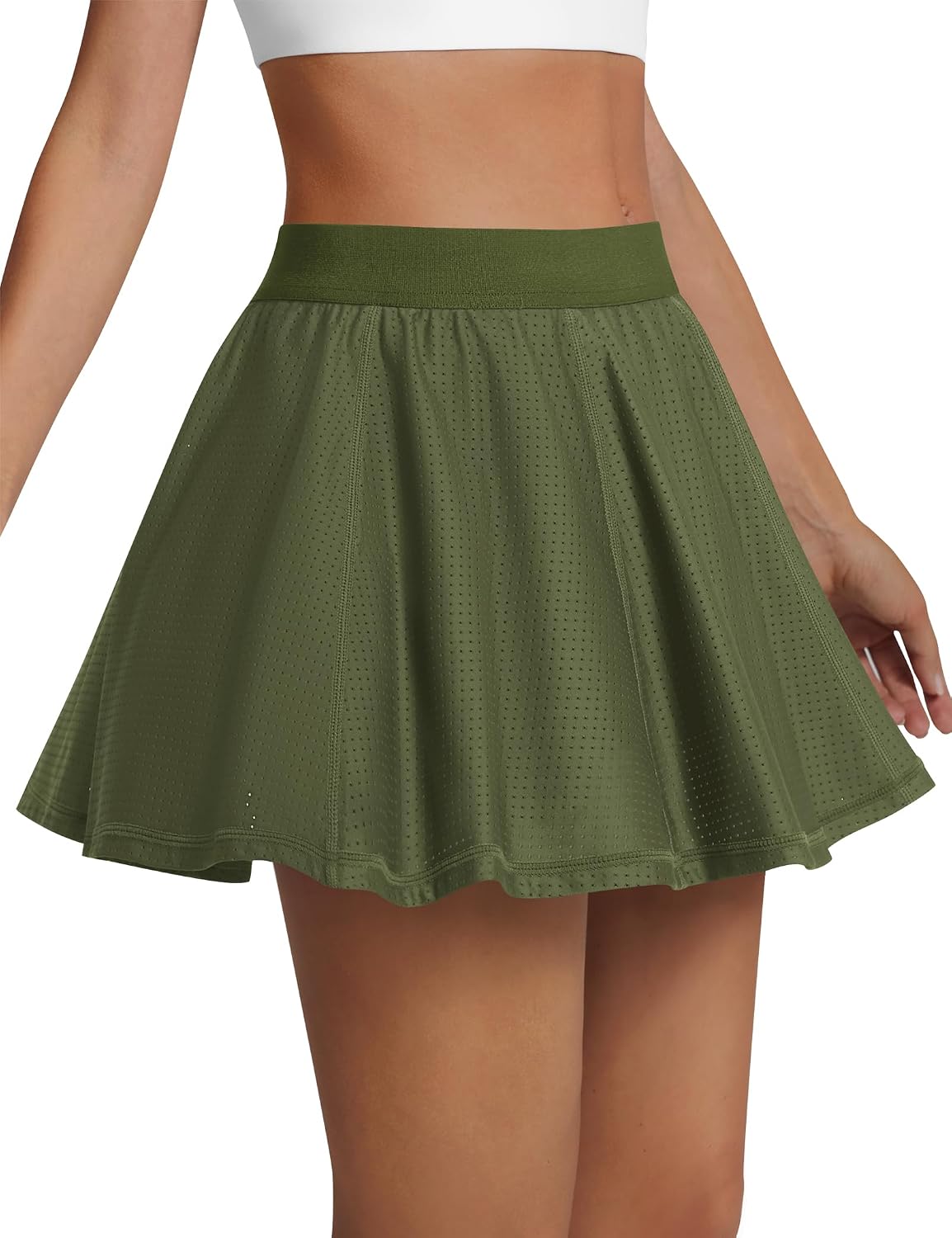 LouKeith Tennis Skirt High Waisted Mesh Casual Pickleball Athletic Skirts Workout Golf Skorts for Women with Pockets