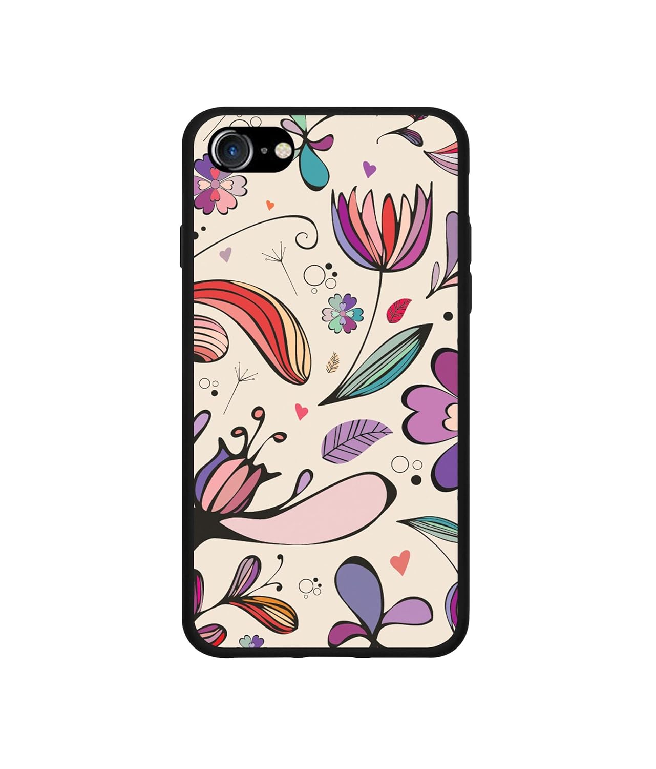 Casotec Vintage Floral Designer PC + TPU Hybrid Hard Back Mobile Case