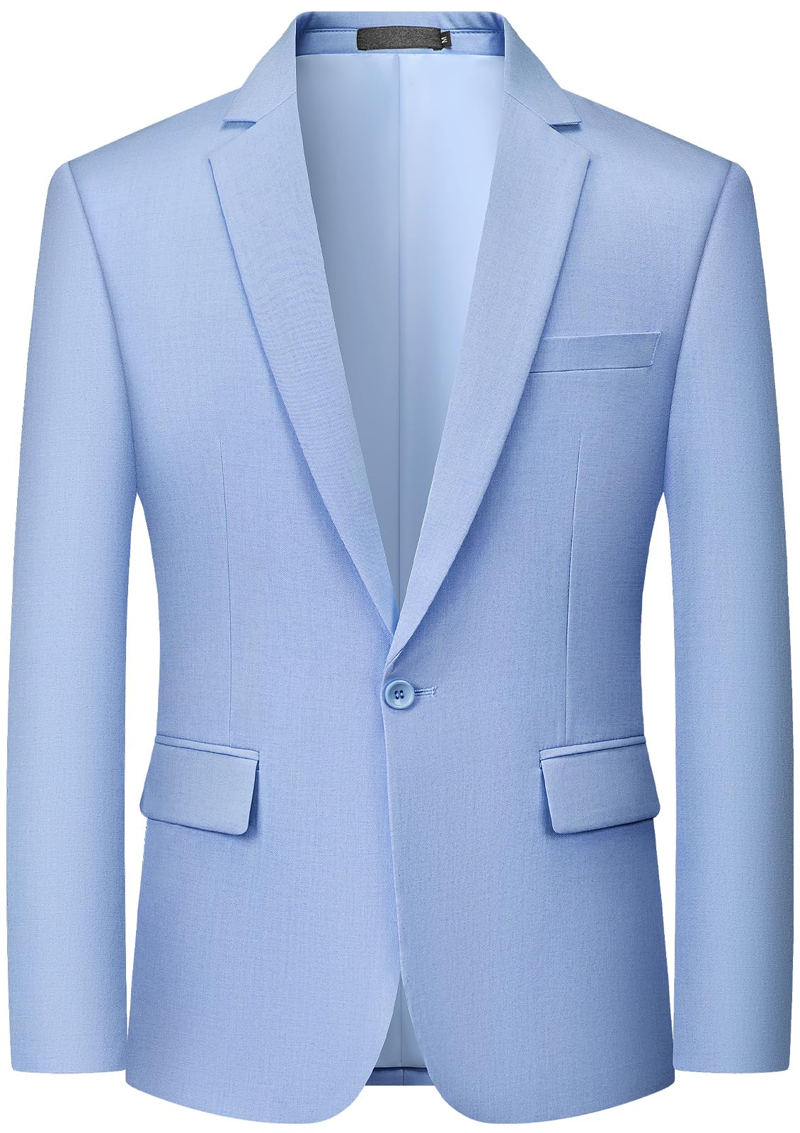 MAGE MALE Men's One Button Suit Jacket Elegant Solid Color Blazers Slim Fit Lightweight Sport Coats Blazer