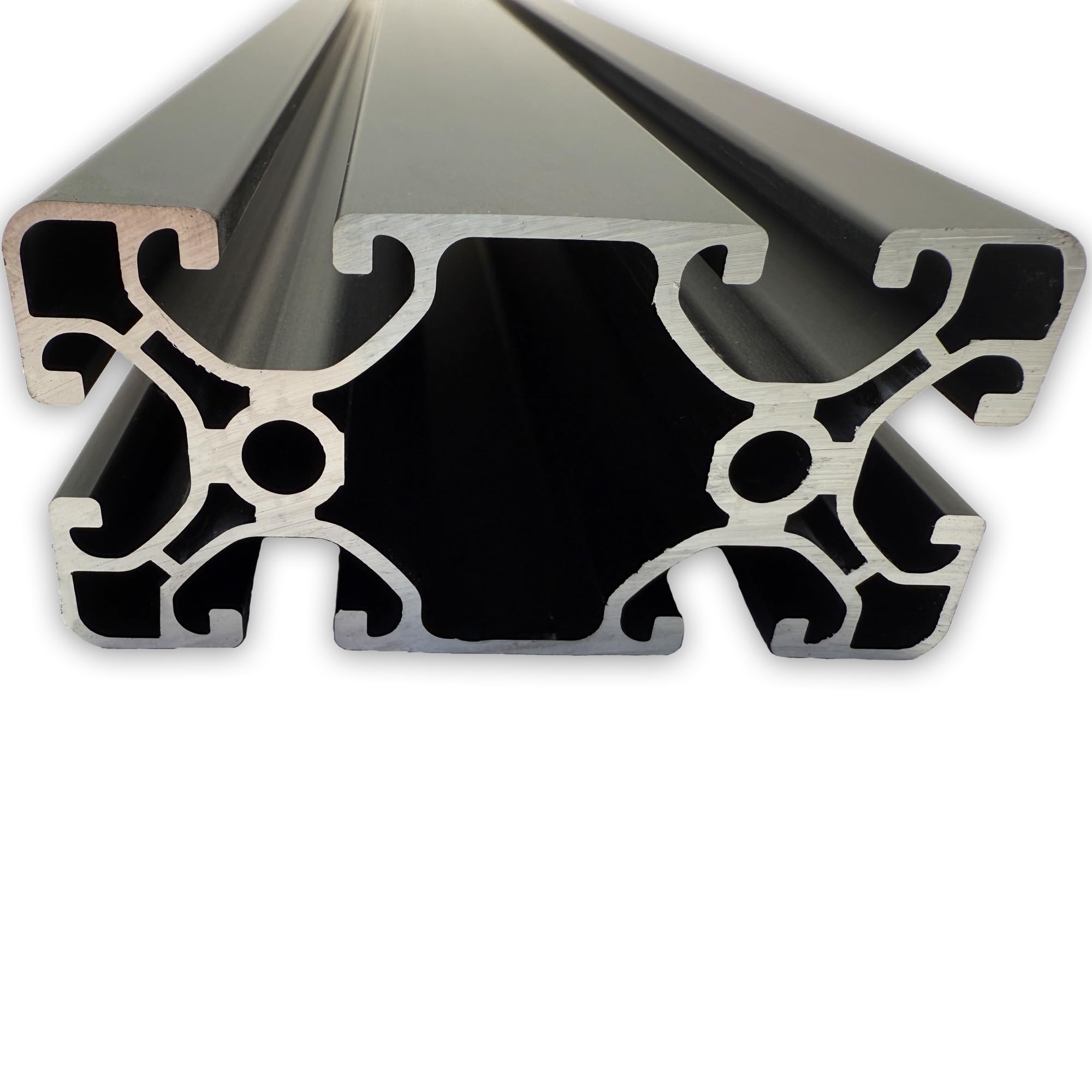 Aluprofil 40x80 mm | Nut 8 | Länge: 1200 mm = 120 cm | schwarz eloxiert | Aluminium Profil | Nutenprofil | Aluprofil | Alu Profil | Ultraleicht | Montagesystem