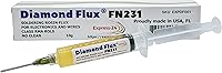 Vista 1 de FN231 Flujo de soldadura para electrónica NoClean Pasta Gel RMA ROL0 en jeringa de 0.35 oz para reparación y soldadura de placas de circuito impreso.