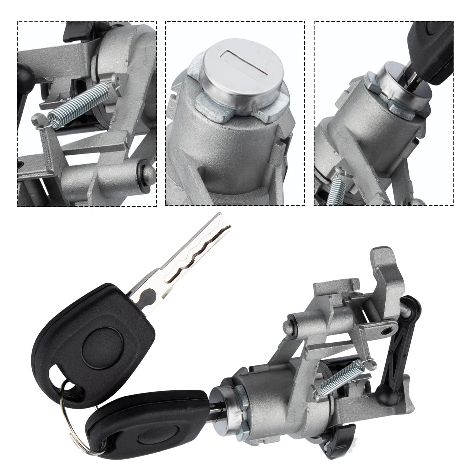 Cilindro de Cerradura del Portón Trasero para Golf 3/4, Caddy, Polo, Lupo, Seat Arosa 1J6827297G, Cilindro de Cerradura, Cerradura del Maletero 1J6827297C, 1J6827297D