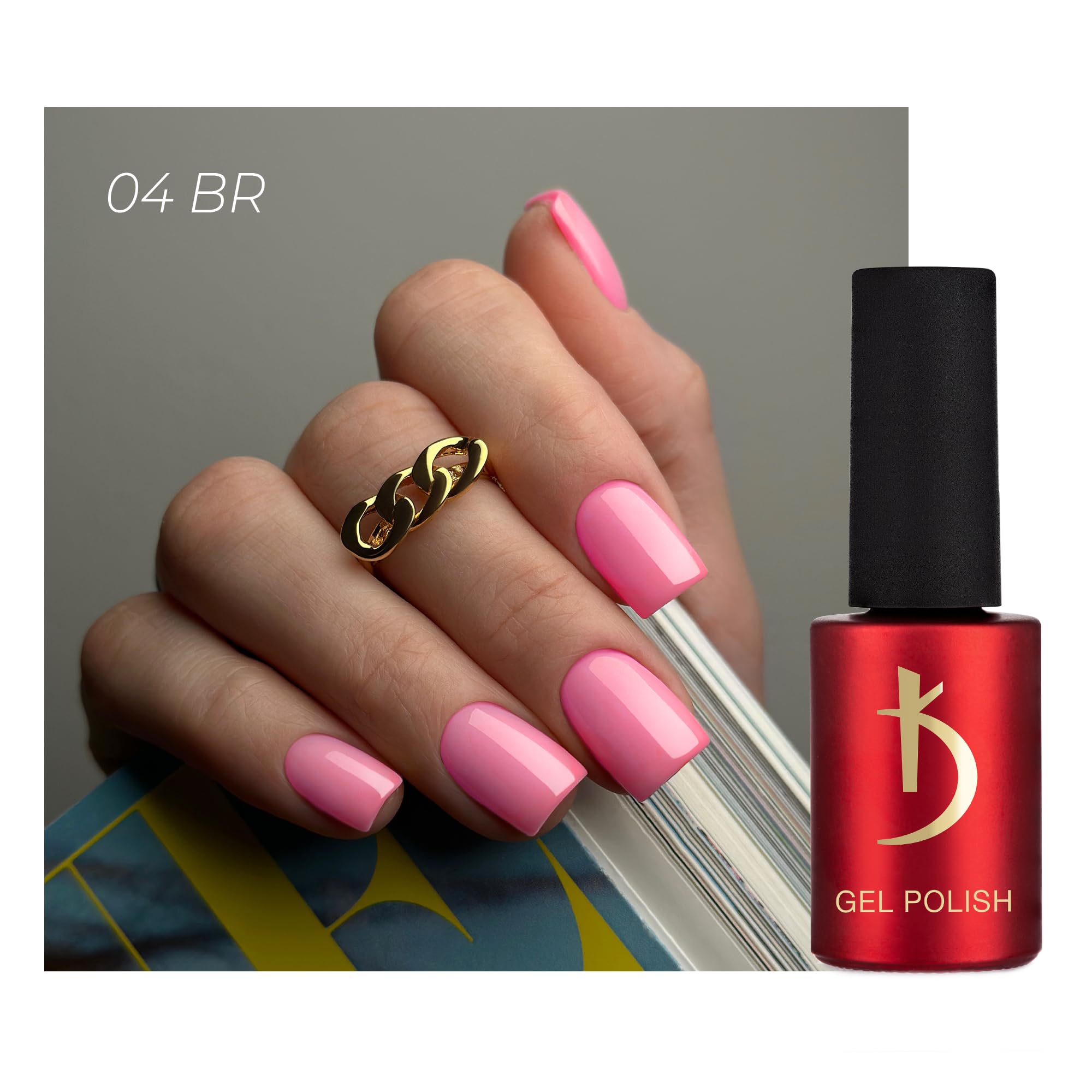 Kodi Professional Esmalte Semipermanente para Uñas - Pink - Gel Nail Polish Bright Collection UV LED -7ml- Esmaltes en Gel de Uñas de Larga Duración - 04BR — view 3