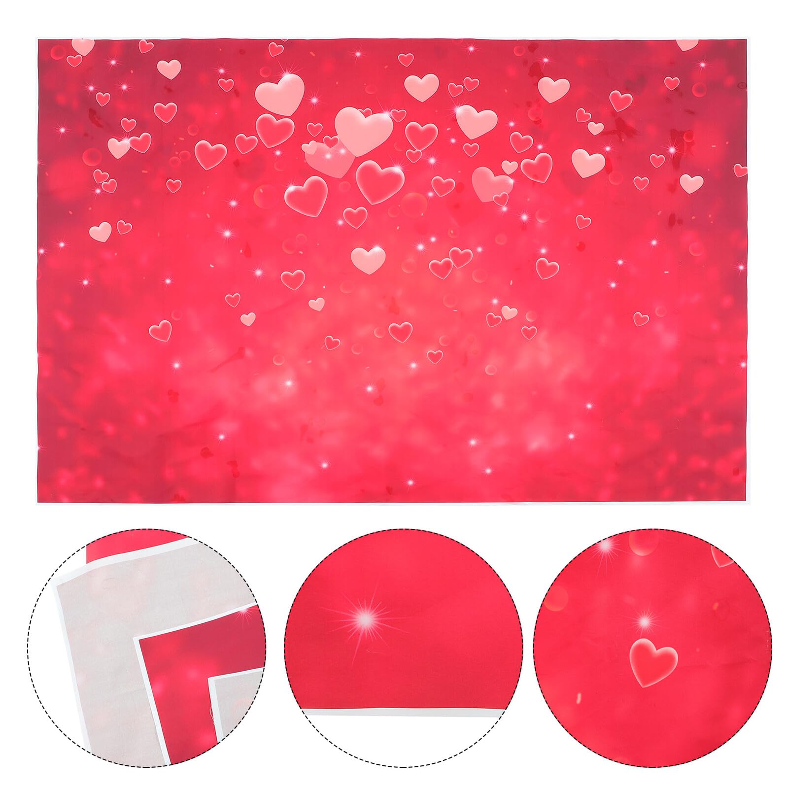 Mikinona Sfondo Fotografico per Matrimonio Motivo Cuore d'Amore in Poliestere Decorazione Murale per Feste Romantiche Telo Pieghevole per Eventi Studio Fotografico e Celebrazioni