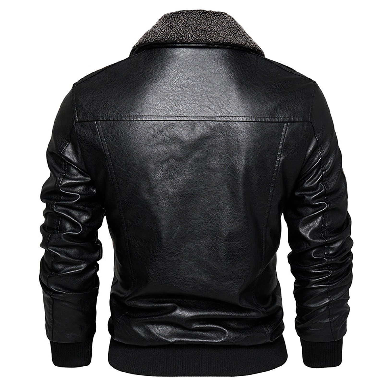 Genérico Chaqueta de para hombre, de invierno, con cuello acolchado, extraíble, estilo informal, chaqueta de talla grande