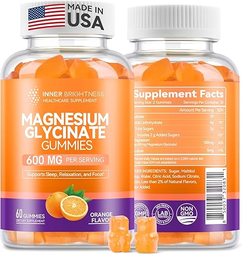 Miniatura 12 de Complejo de magnesio 9 en 1, 300 mg de magnesio de 9 formas orgánicas, glicinato, citrato, malato, alta absorción para sueño y relajación, apoyo