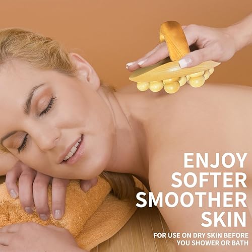 Miniatura 3 de Herramientas de masaje de terapia de madera, masajeador de drenaje linfático para moldear el cuerpo, kit de maderoterapia, masajeador de celulitis,