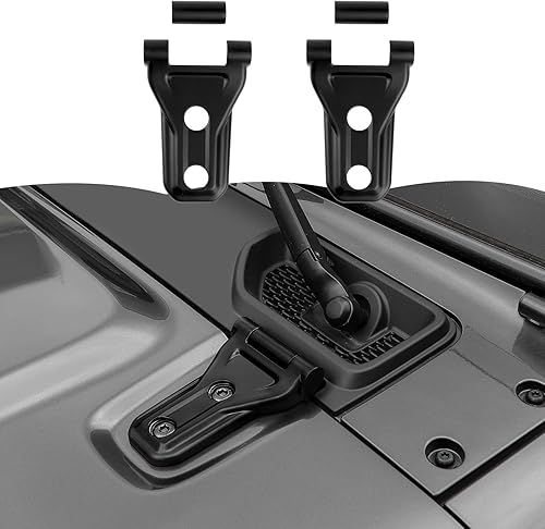 RT-TCZ Cubierta de bisagra de capó accesorios de decoración exterior para Jeep Wrangler JL JLU y Gladiator JT 2018-2023, negro mate