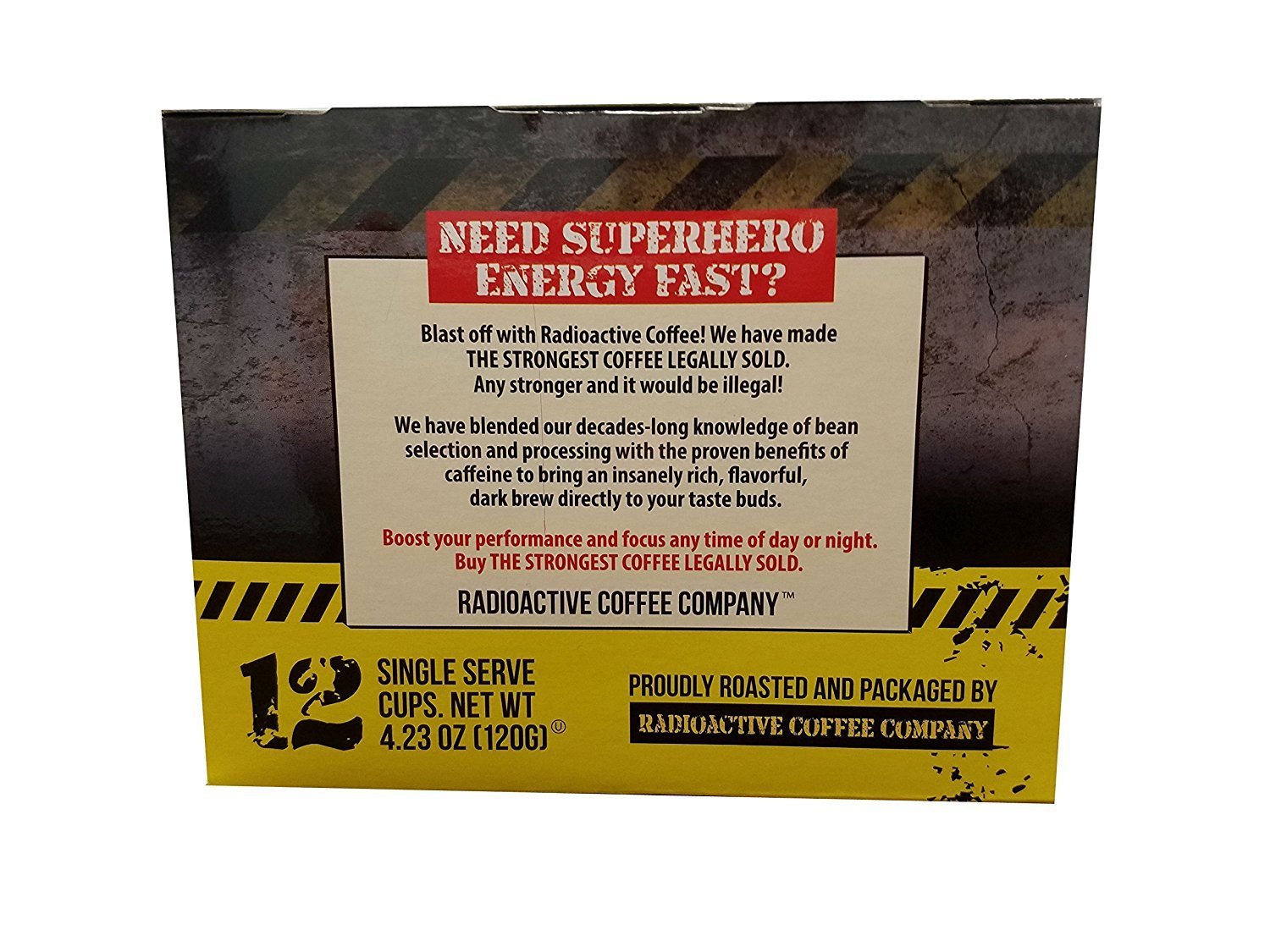 Amazon Com Radioactive Coffee The Strongest Coffee Legally Sold Single Serve Capsules For Keurig K Cup Brewers 12 Count Grocery Gourmet Food