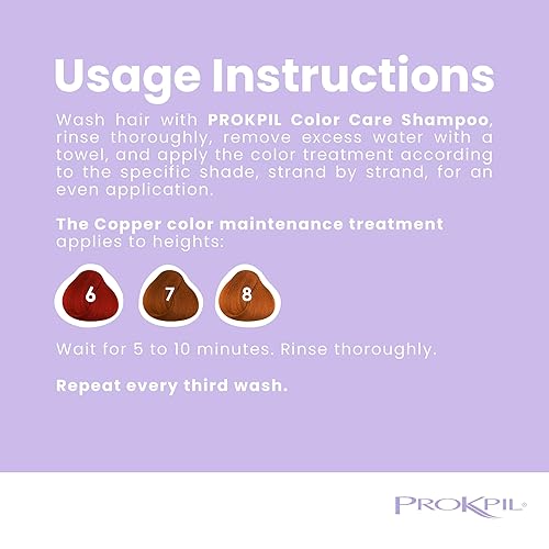 Miniatura 2 de Prokpil | Mantenimiento Tratamiento Natural Matiz Cobre | Mantenimiento Matizador Color Cobrizo Tratamiento Matizante Cobre (Tamaño Regular